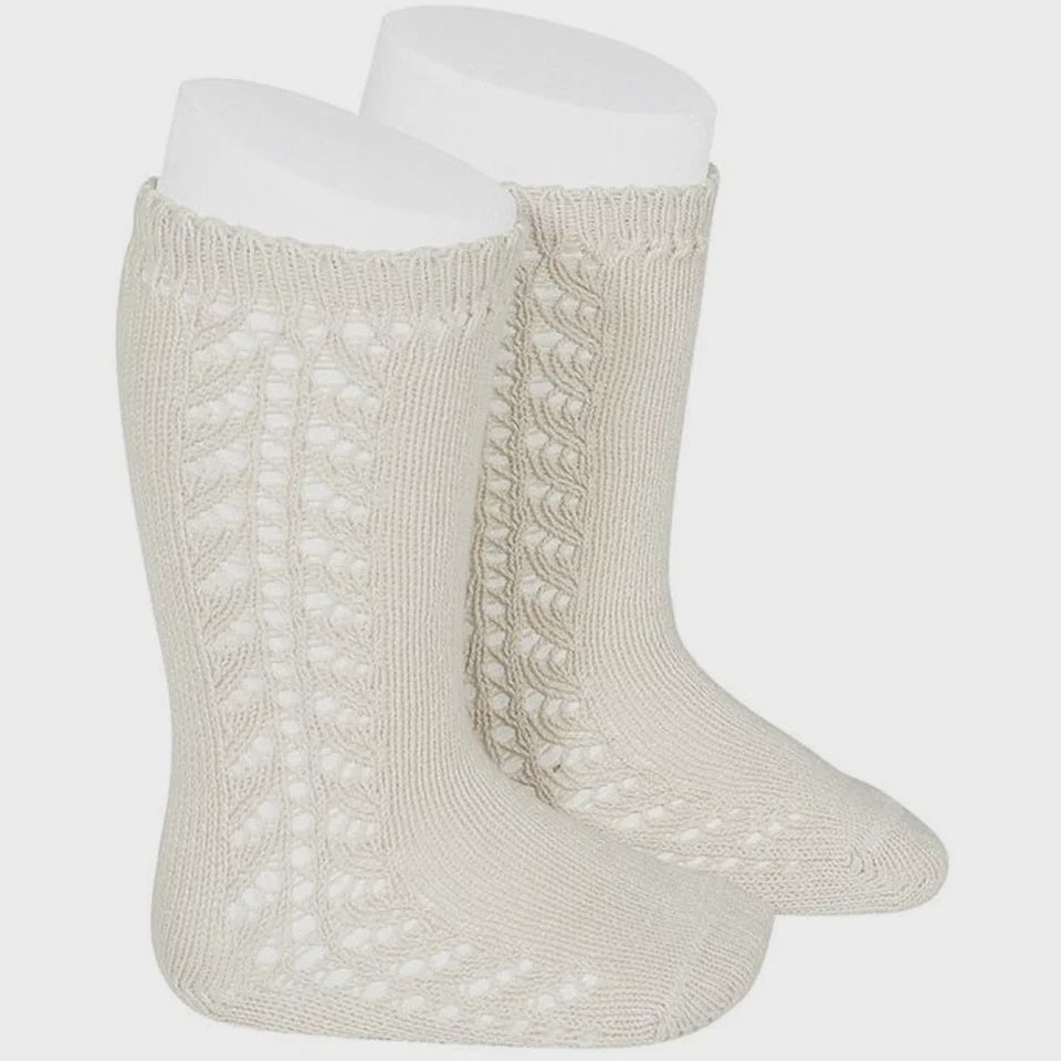 Condor Full Openwork Knee High Socks (304) (lino)