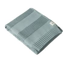 Nature Baby Merino Wool Knit Pearl Blanket Cot (sage)