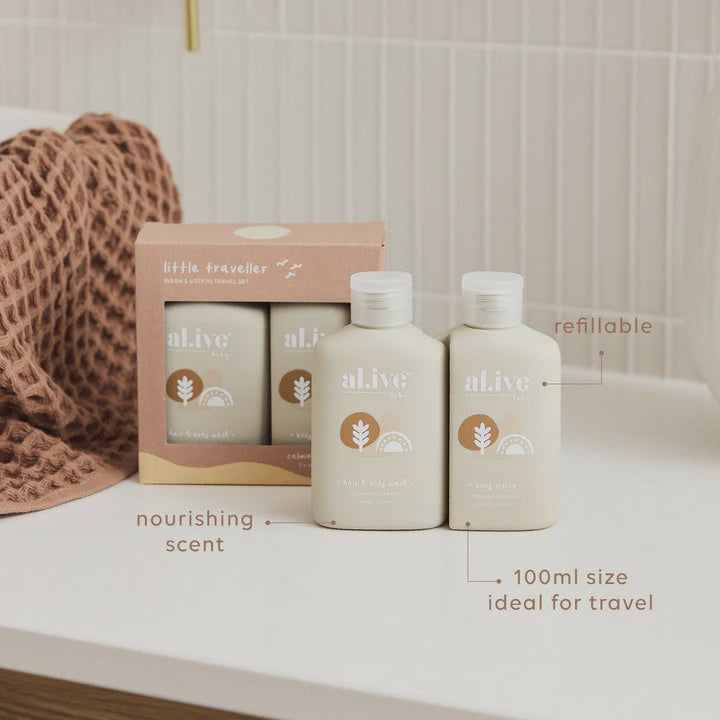 Al.ive Little Traveller Set (calming oatmeal)