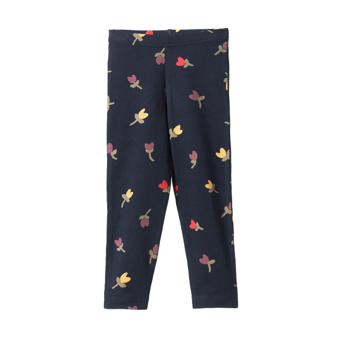 Nature Baby Legging (navy tulip print)