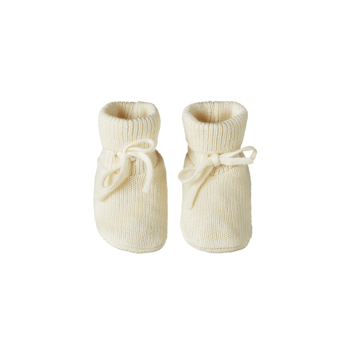 Nature Baby Merino Knit Drawstring Booties (natural)
