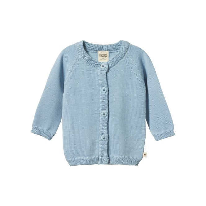 Nature Baby Merino Knit Cardigan (celestial blue)