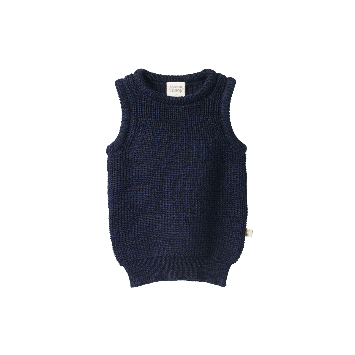 Nature Baby Merino Chunky Knit Vest (navy)