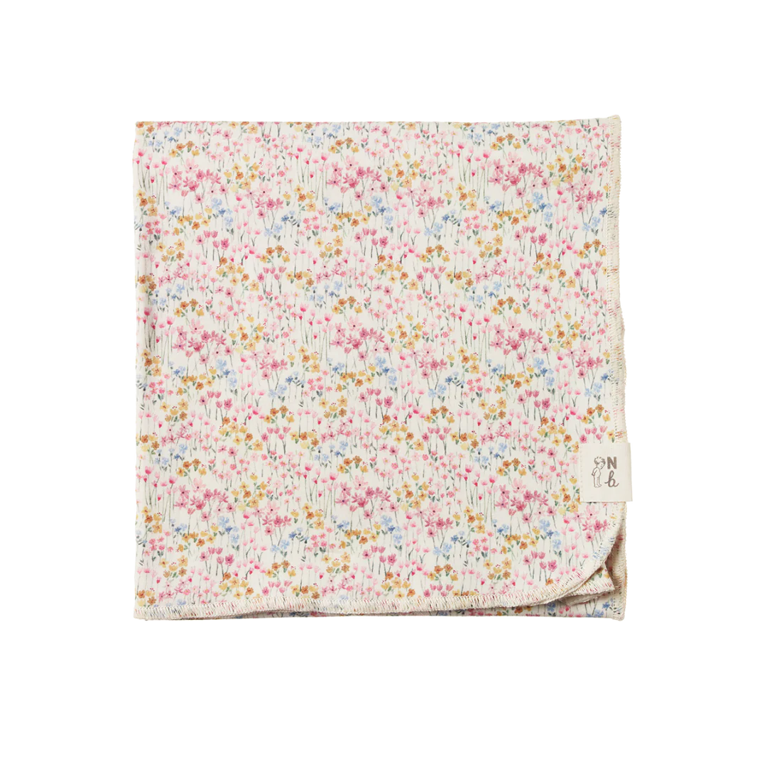 Nature Baby Cotton Wrap (wildflower mountain print)