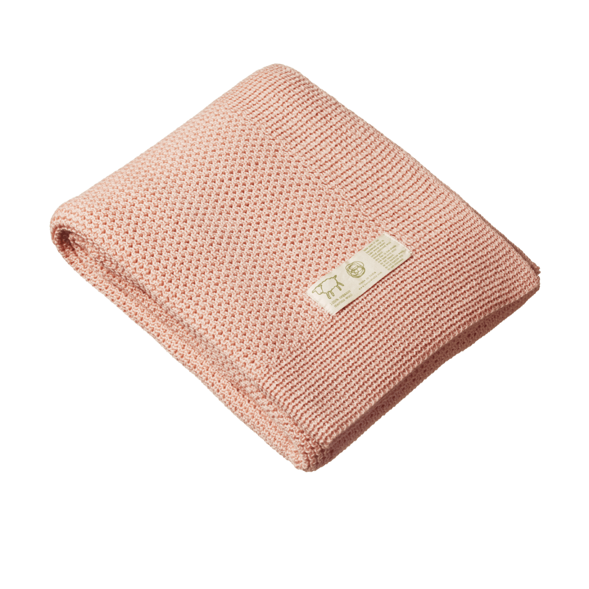 Nature Baby Merino Wool Knit Blanket Bassinett (rose dust)