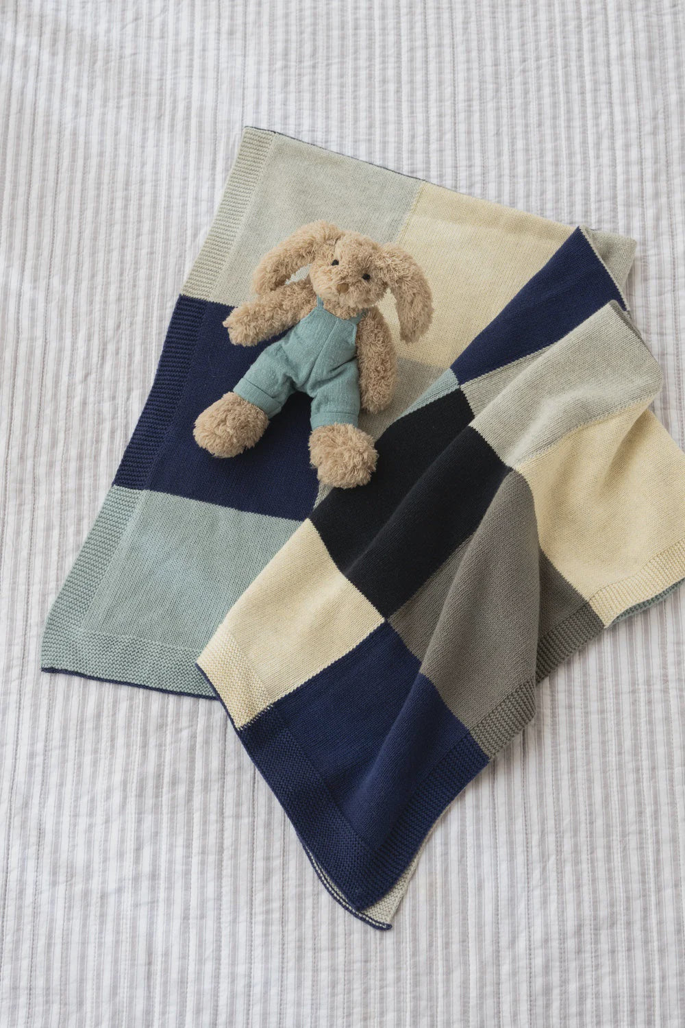 Nana Huchy Patchwork Baby Blanket - Blue