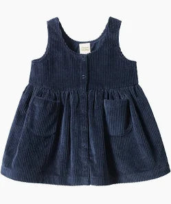 Nature Baby Amelia Cord Pinafore (navy)