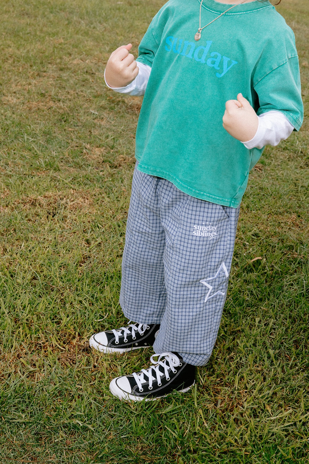Sunday Siblings Nash Pants - Blue Gingham