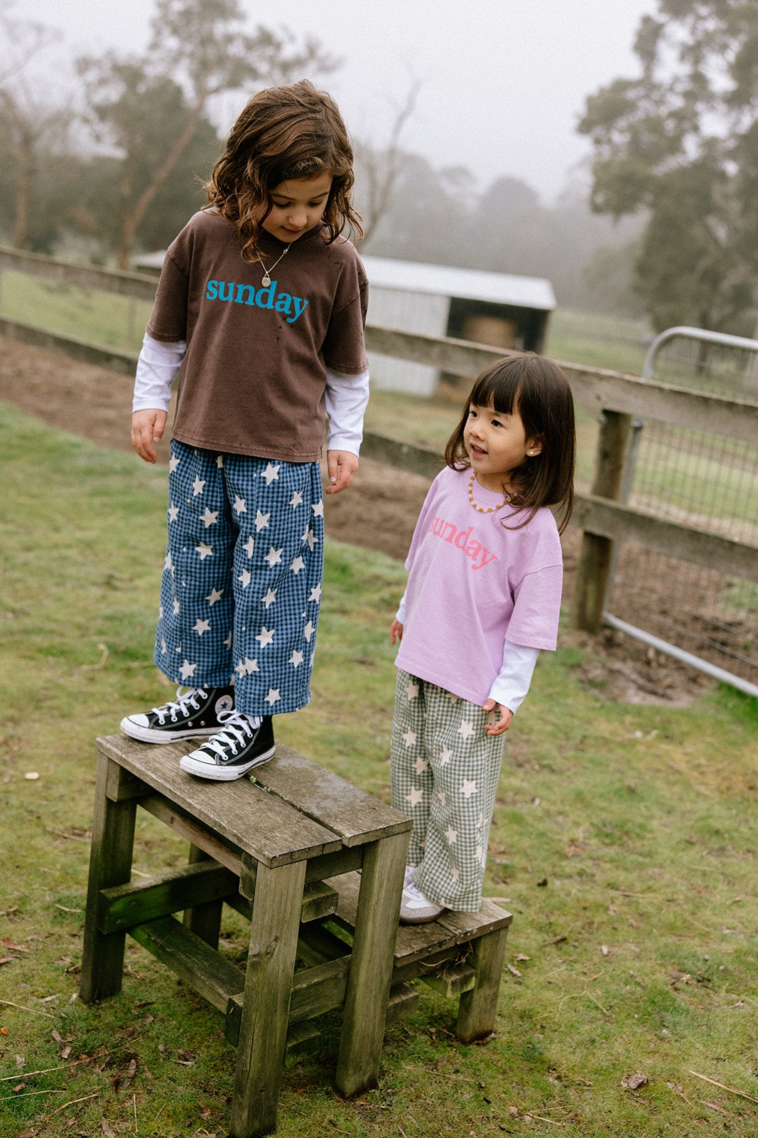 Sunday Siblings Sunday Tee - Brown + Blue